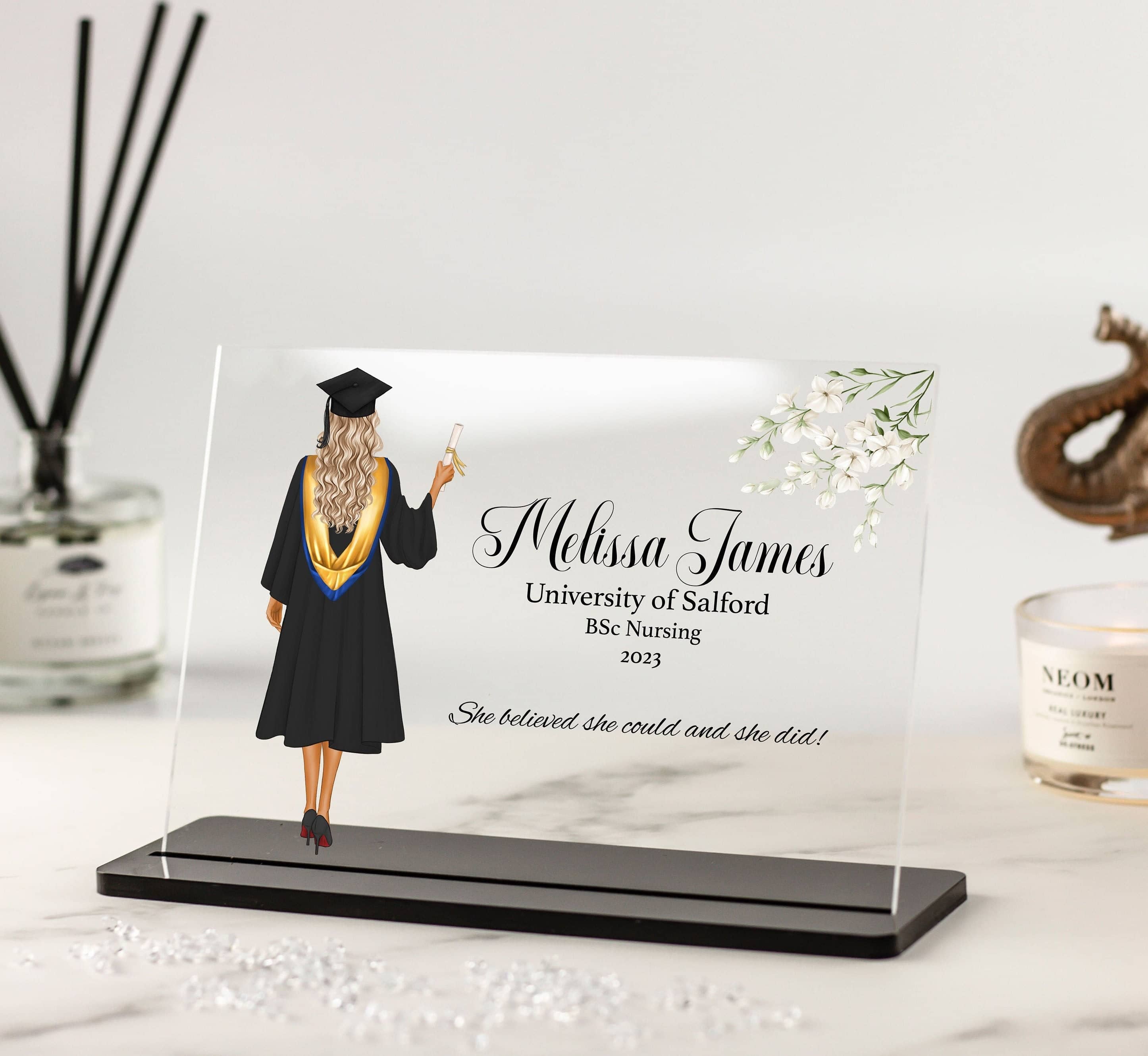 Graduation Gifts For Her, Graduation Plaque, Masters Degree, Law School, PHD, Nurse Graduation Decorations 2023 Gift For Friend, Daughter