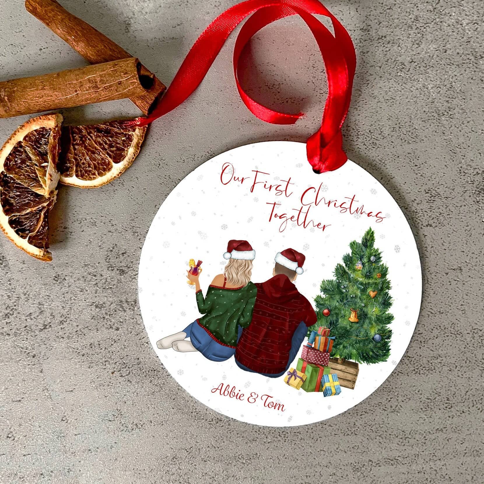 First christmas together couple bauble, christmas tree decoration personalised bauble couple gifts new home gift for boyfriend gift for girlfriend christmas decor