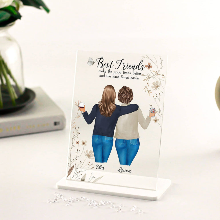 Best Friend Print, Personalised Gift for Her, Bestie Gifts, Birthday Gift for Friend, Christmas Gift, Friendship Gift, Acrylic Plaque