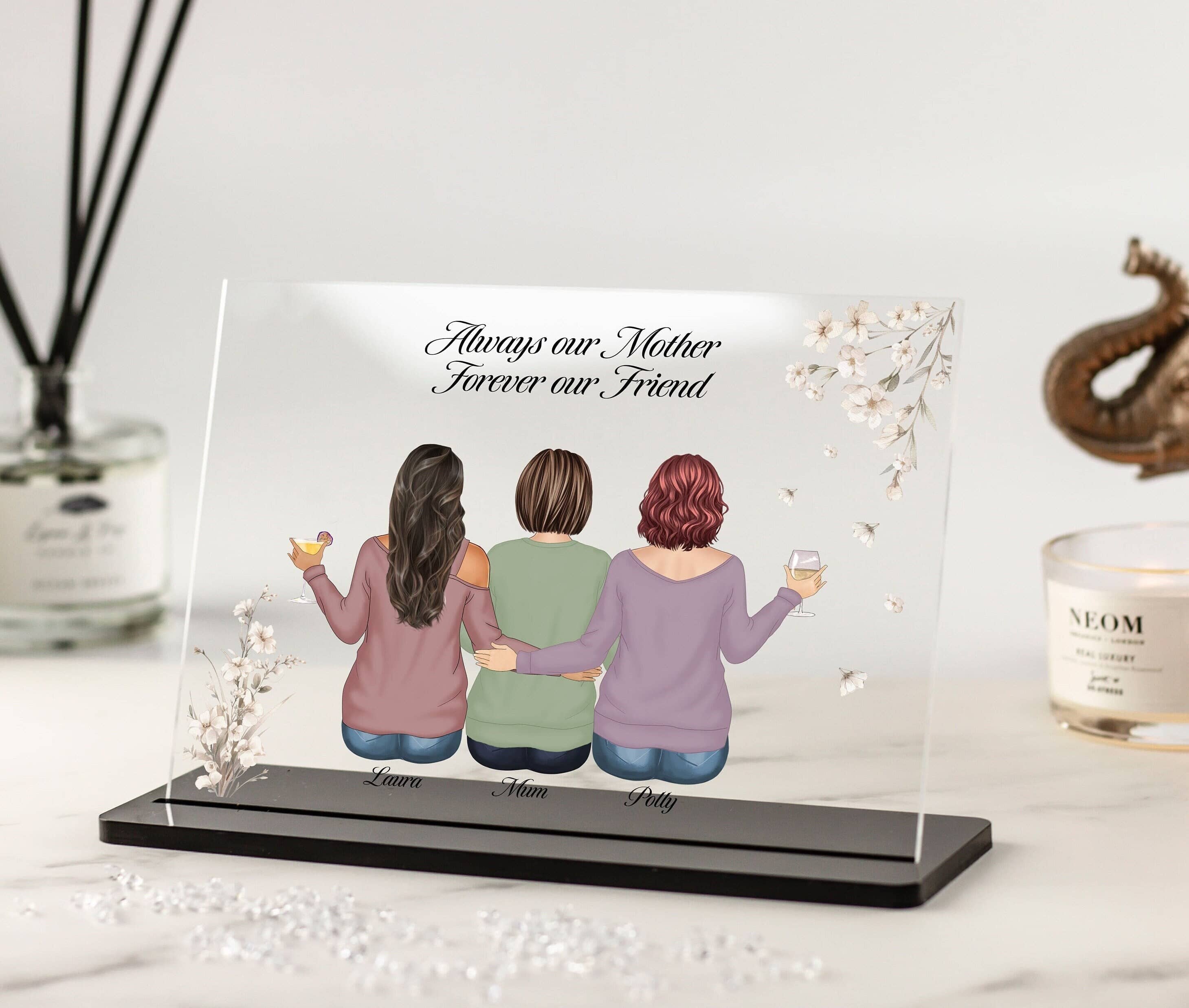 Personalised Mum Gift, Christmas Gifts for Mum, Birthday Gift, Mother Daughter Print, Mothers Day Gift, Gift from Daughter Acrylic Plaque