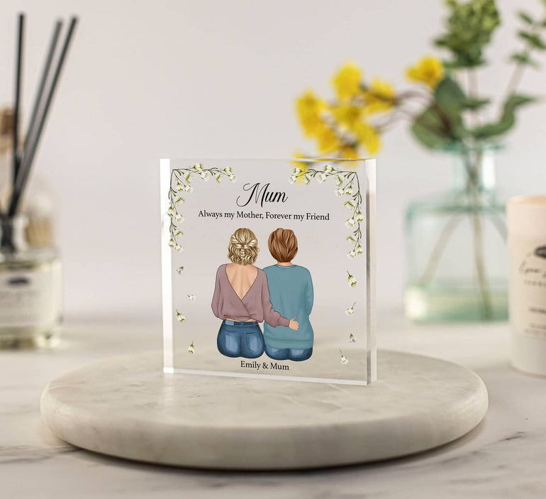 Personalised Mum Print Frame, Mum Birthday Gifts, Mothers Day Gifts, Christmas Gifts for Mum, Presents for Mom, From Daughter Acrylic Block