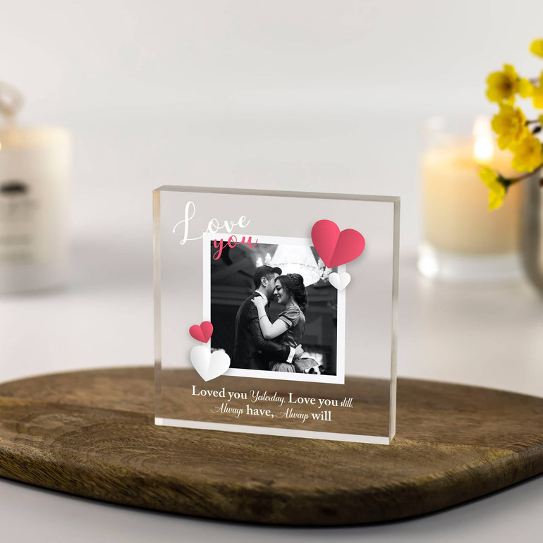 Valentines Boyfriend Gift, Girlfriend Gift, Photo Gifts, Love gifts, Anniversary, Wedding, Husband Wife, Personalised Photo Acrylic Block