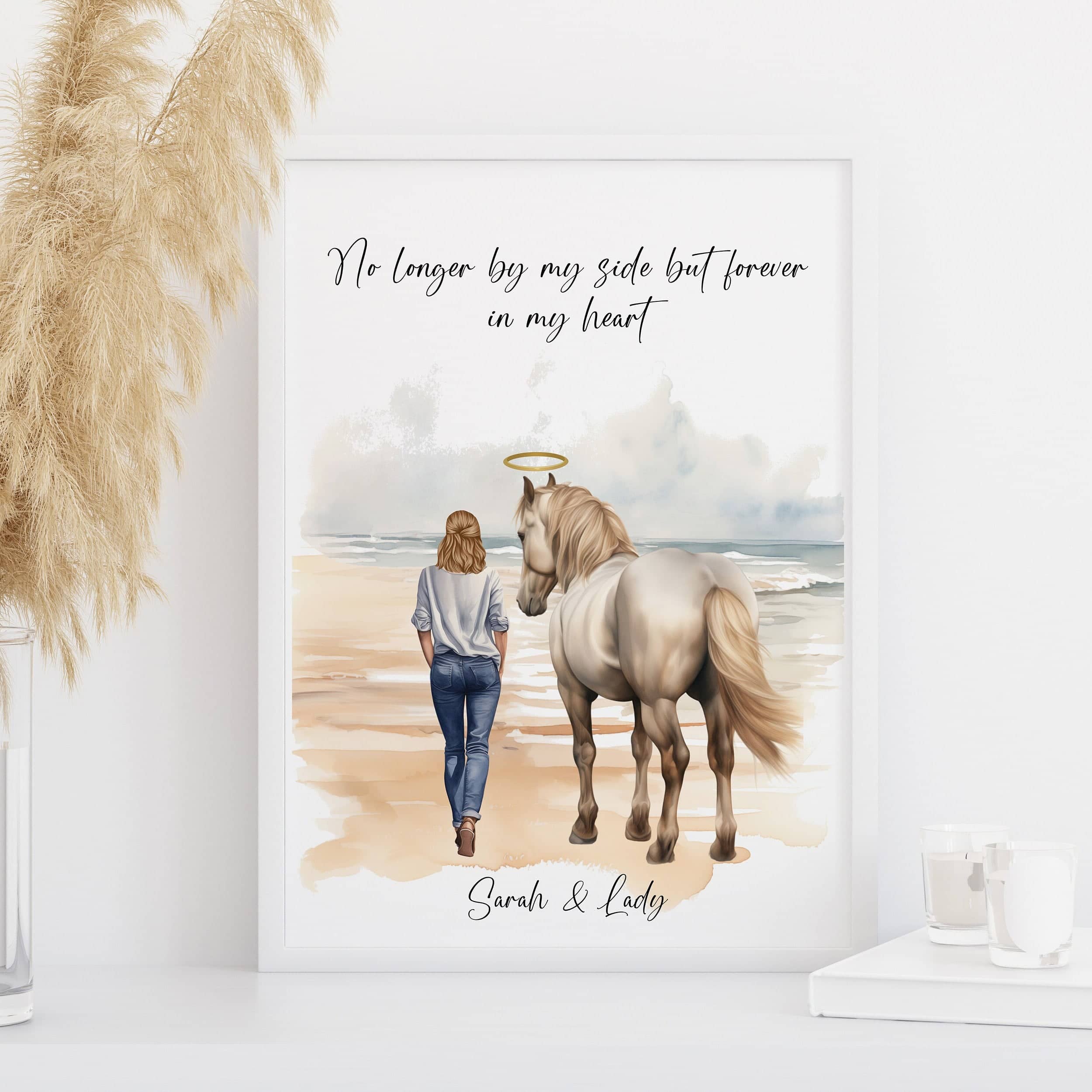 Custom Horse Print, Horses and Ponies, Gifts for horse rider, Horse loss,Horses memorial gifts, Horse bereavement, Horse remembrance Keepsake, In sympathy,Equestrian, horses are family