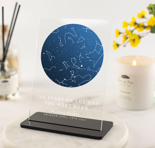 Custom Star Map On the day you were born Print – PersonalisedBee